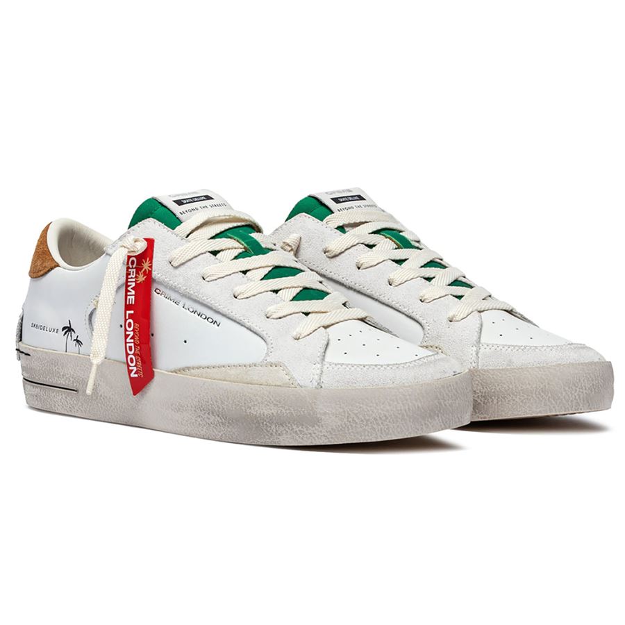 Sk8 Deluxe Caramel Green sneakers da uomo Crime London | 14100PP7B10